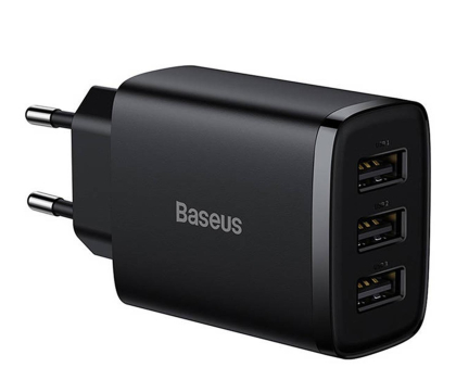 Ładowarka i akumulator BASEUS Ładowarka sieciowa 3x USB-A 17W CCXJ020101
